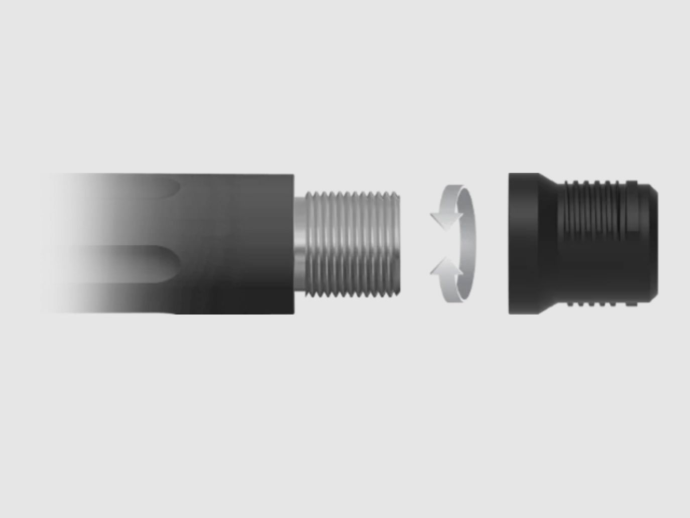 SVEMKO Schalldämpfer Magnum Quick Mount Kaliber 8 mm ohne Adapter Mündungsgewinde