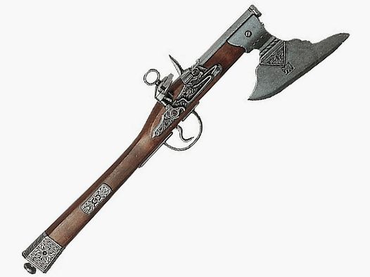 Niemiecka średniowieczna pistolet na kamień z toporem