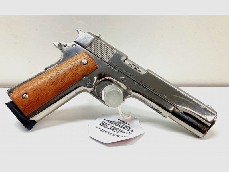 NEUWARE! Pistole Rock Island Armory/Armscor 1911 A1 5" Kal. 45 ACP klassisch vernickelt!