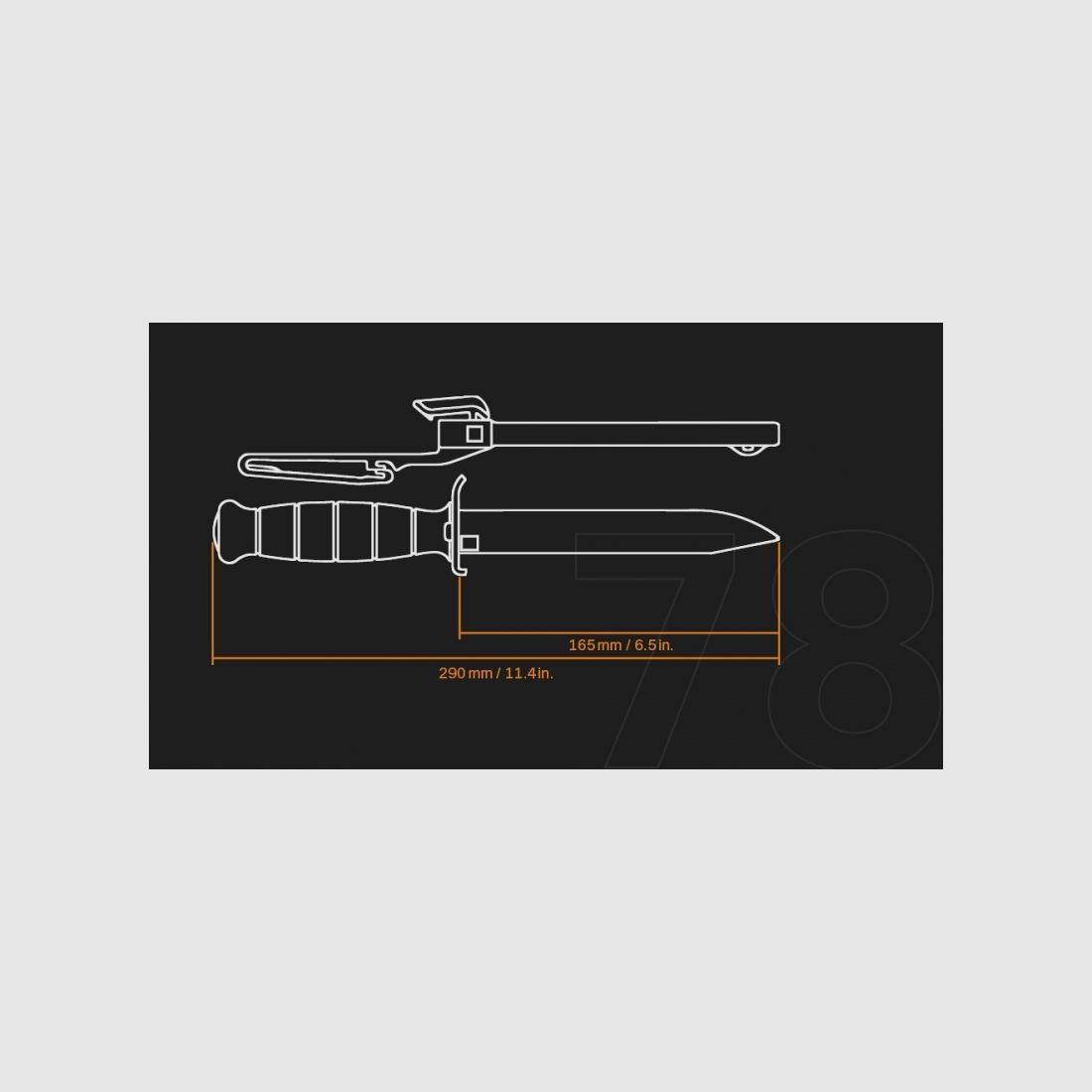 Coltello GLOCK Mod.78 Nero Senza Sega, immagine 5 di 5