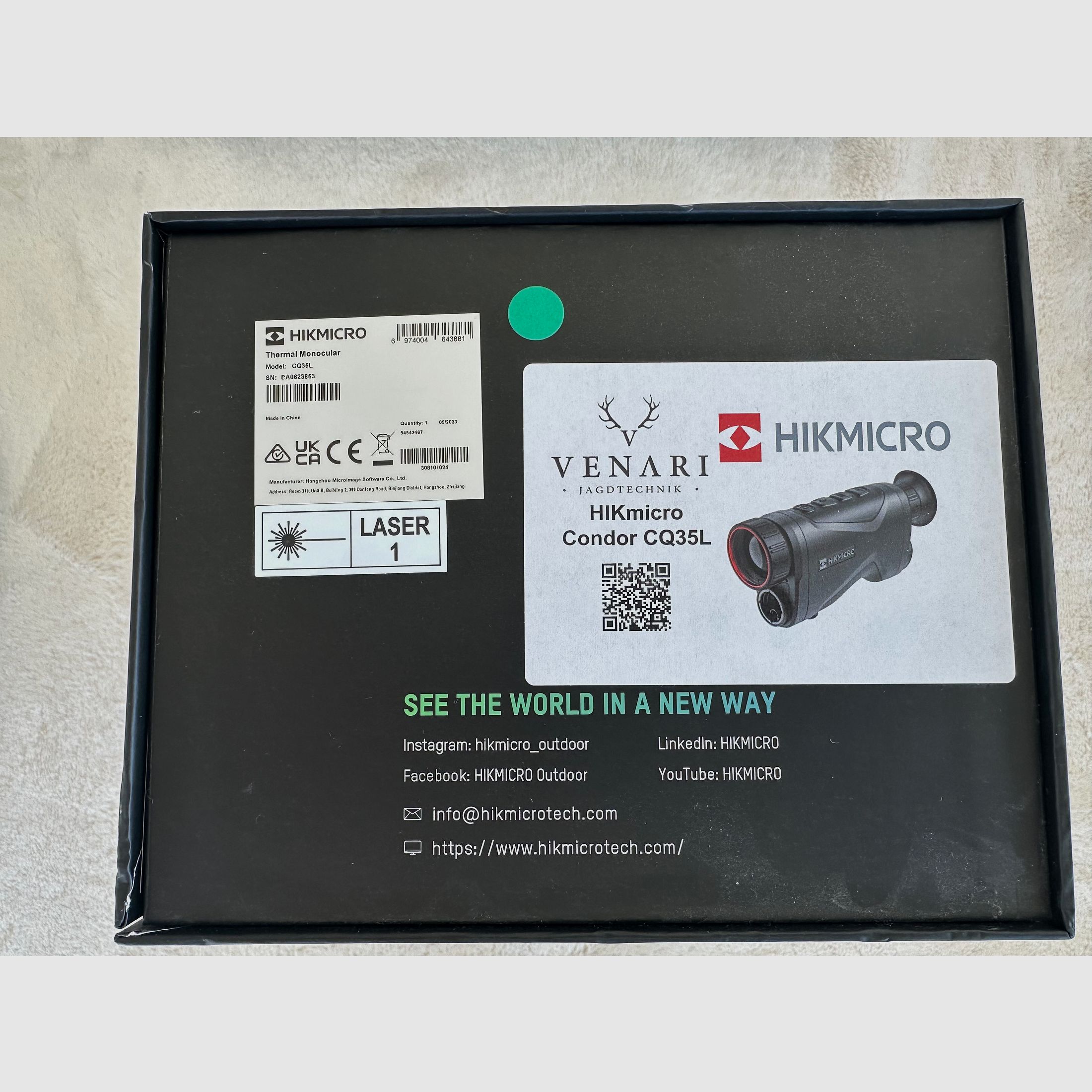 Hikmicro Condor CQ35L Wärmebild Handgerät mit Entfernungsmesser - mit GARANTIE !!!