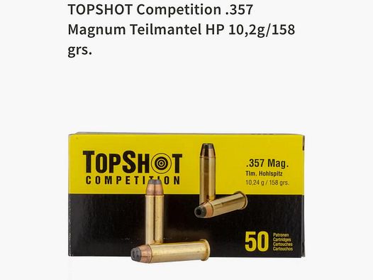 Teilmantel Hohlspitz .357 Magnum 
