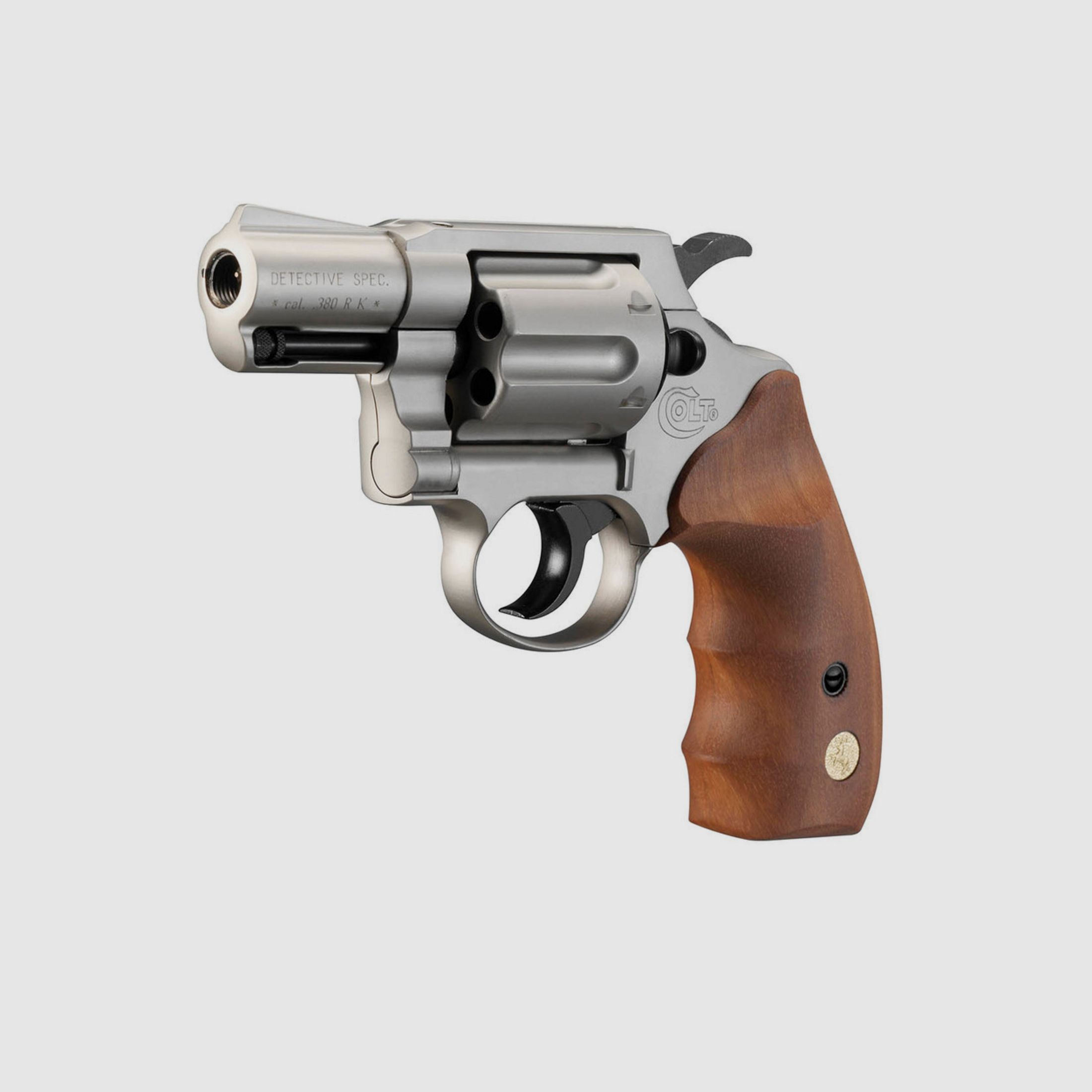 Umarex 344.02.49 - Colt Detective Special NKL-WD 9mm R.K.6R - Nickel Finish Holzgriffschalen