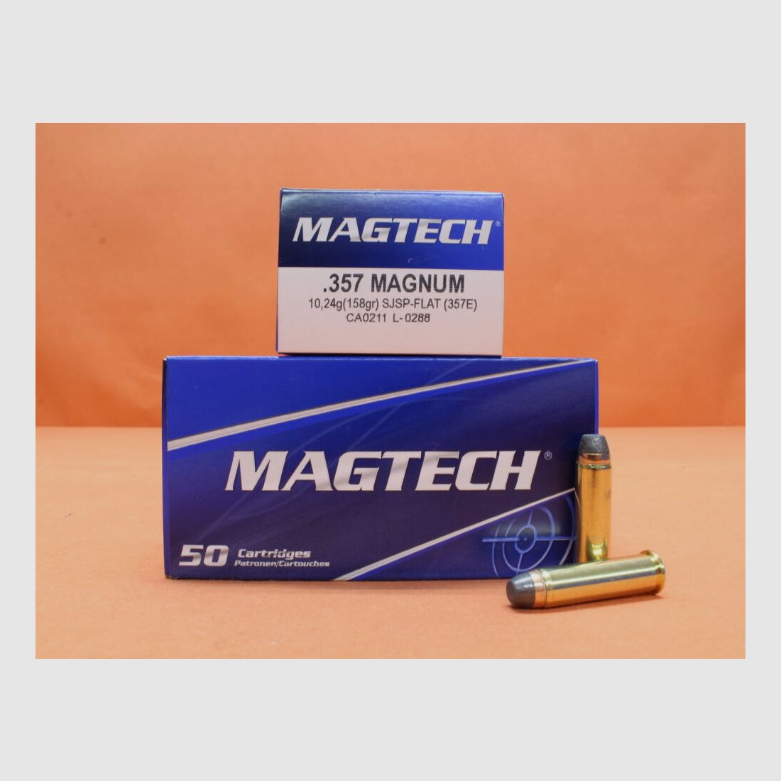 Magtech Patrone .357Magnum Magtech 158grs SJSP (357E) VE 50 Patronen/ 10,24g Teilmantel