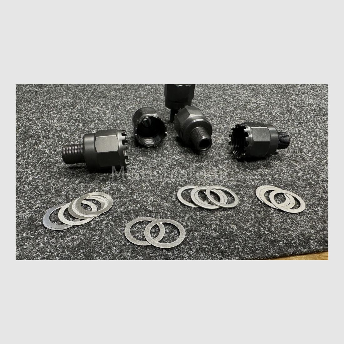 Gewindeadapter M24x1,5 RH auf M14x1 LH passend für AK74 oder Saiga Gewindeadapter M24x1,5 rechts auf M14x1 links gefertigt aus 42CrMo4 und nitriert auch ggf. passend für Arsenal Saiga MK AK74 AK74M AK100 Serie