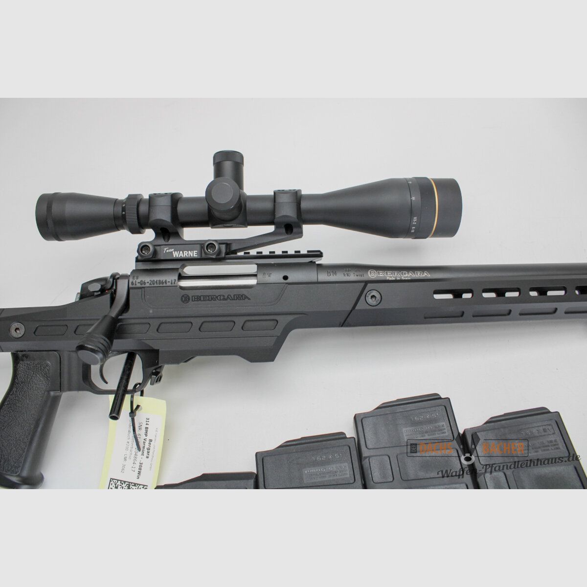 Rep. rifle Bergara B14 BMP Varmint cal. .308 Win con Leupold VX-2 6-18x40