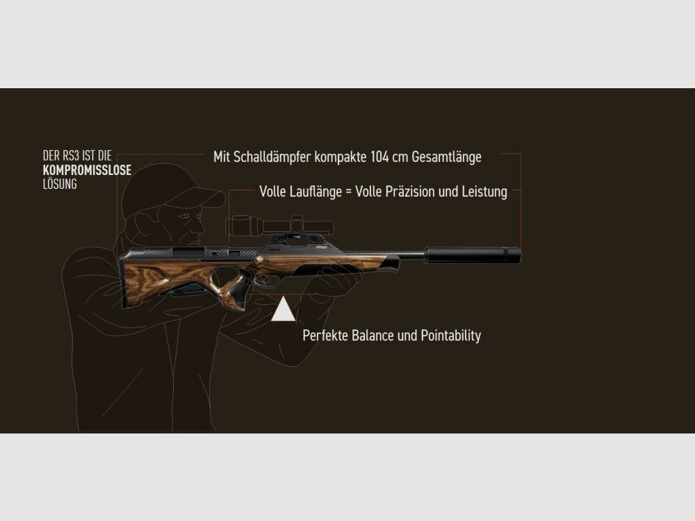 Carl Walther Walther Repetidor de Tracción Recta RS3 Heritage Fourstar con Silenciador -.308 Win.