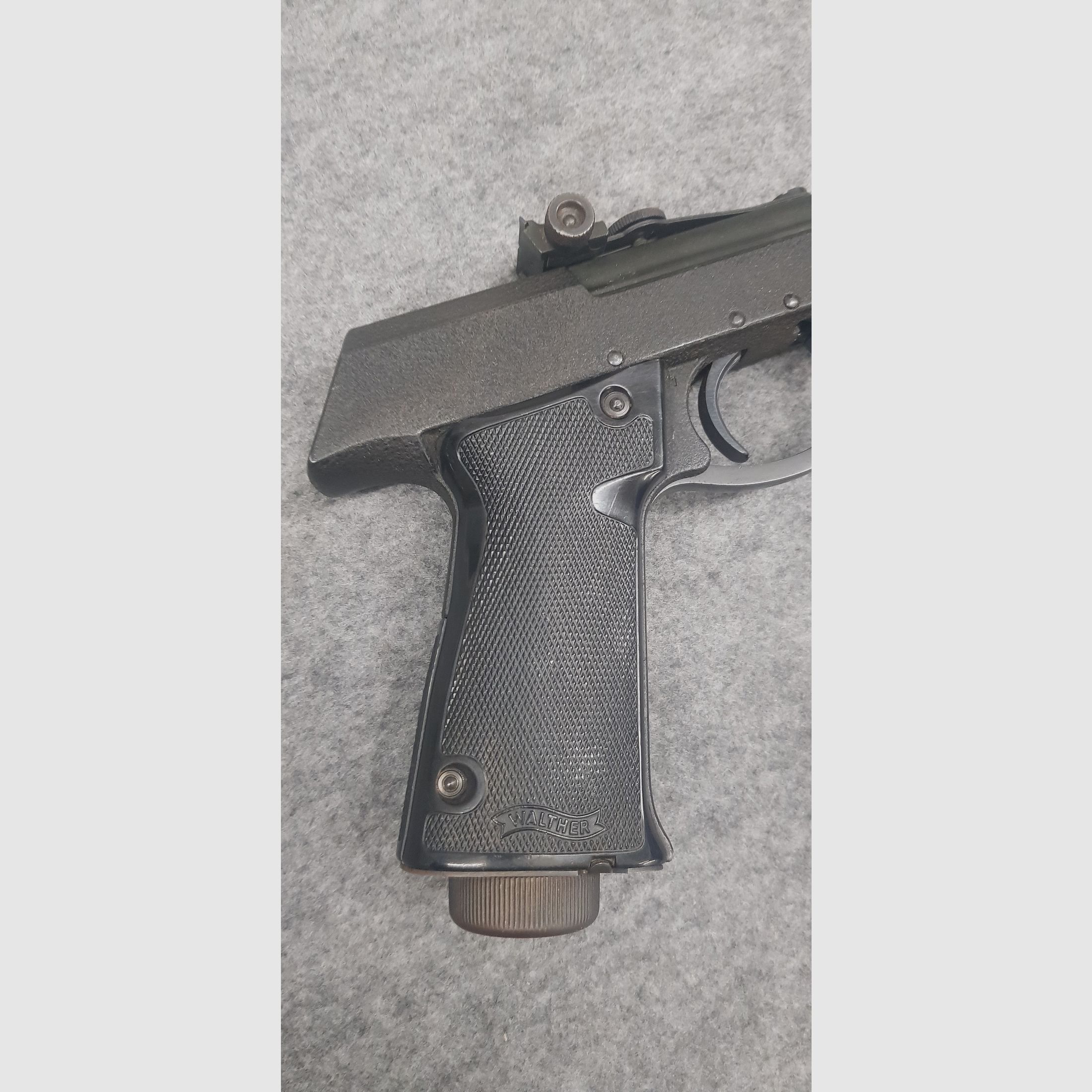 Luftpistole Walther Mod. LP 53 im OVP Karton, Beschreibung u. Flyer aus den 60iger James Bond 007 