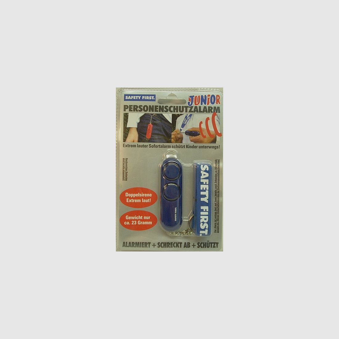 Schrillalarm Junior - blau, mit Tragegurt