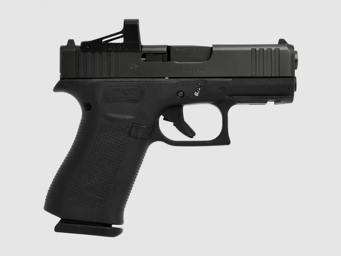 Glock Glock 43X mit montiertem RMSc Shield Red Dot