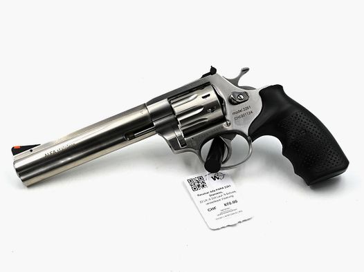 Revolver Alfa PARA 2261, Acciaio inossidabile, .22 LR, canna da 6", 9 colpi, mirini regolabili