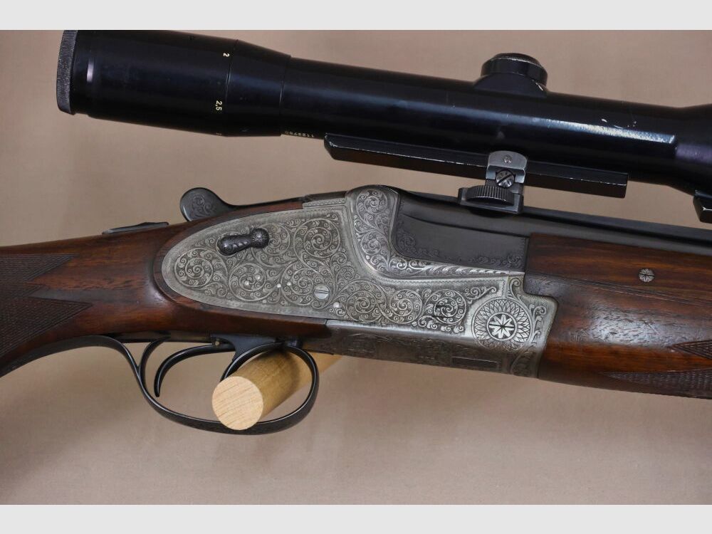 Rifle Merkel de dos a dos con cerraduras laterales // culata zurda // BBF -