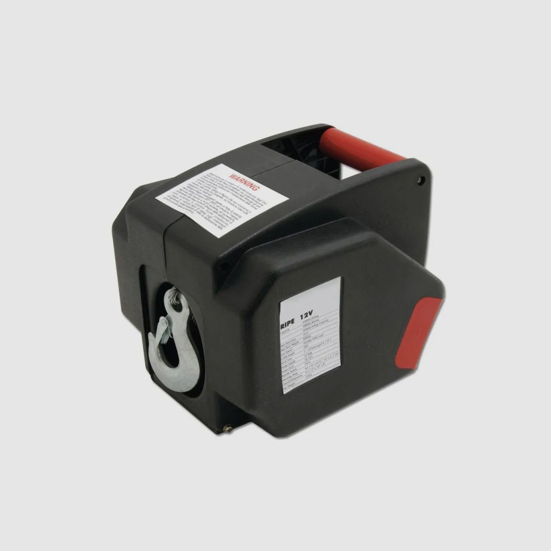 12V electric winch with twisted steel cable, image 1 of 4