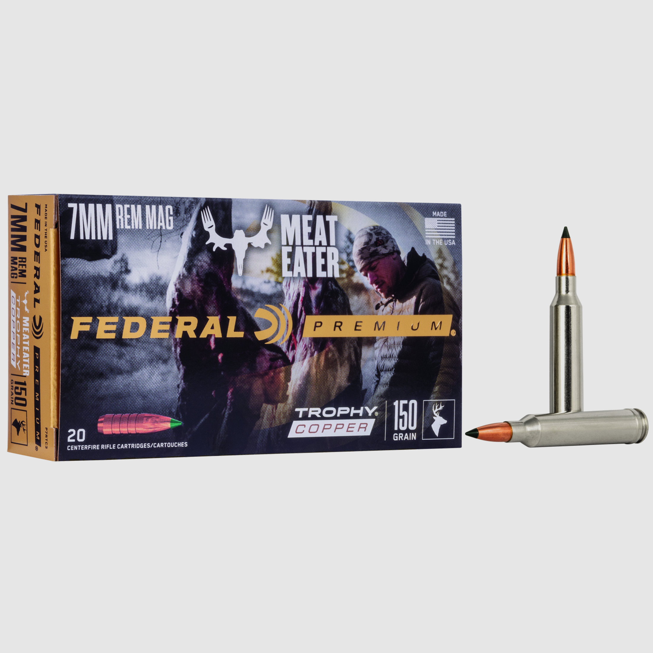 Federal Büchsenmunition Premium 7 mm Rem. Mag. 9,7g Trophy Copper