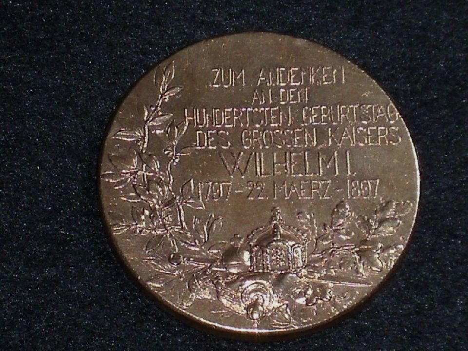 Medal pamiątkowy Kaiser Wilhelm I. 1897, zdjęcie 2 z 2