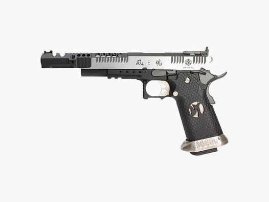 GBB HX24 AW Custom Replica - Kaliber .38 Supercomp - IPSC Split Silver - Precisie en Realisme voor Sport Schieten