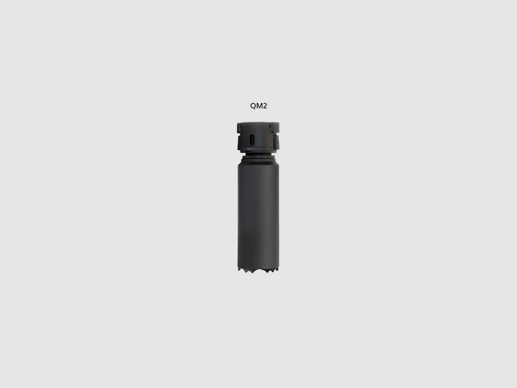 Ase Utra, AU1021-BC DUAL556-QM2 GEN2 soppressore senza freno di bocca, CERAKOTE NERO, immagine 2 di 3