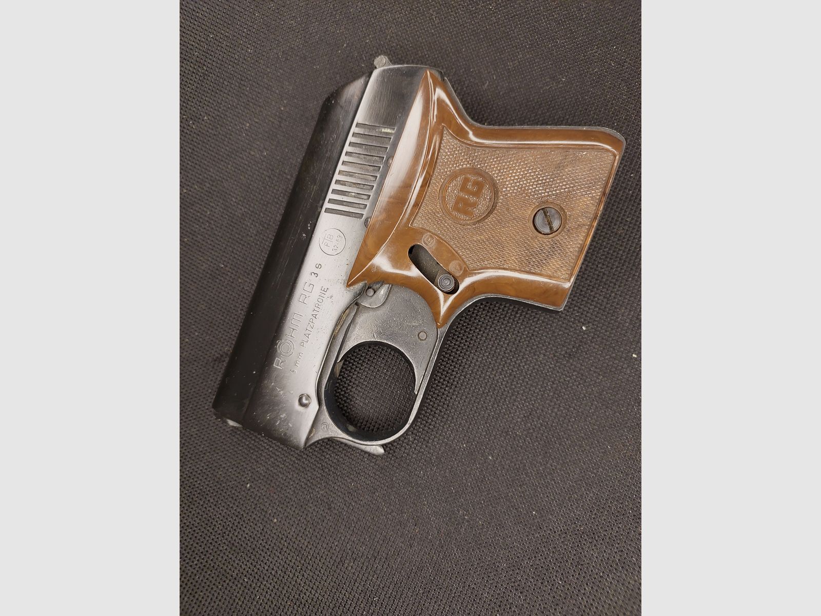 Taschenpistole RG3s - Röhm RG 3 s Schreckschuss Pistole Kal. 6mm Flobert (PTB 33-69) OVP