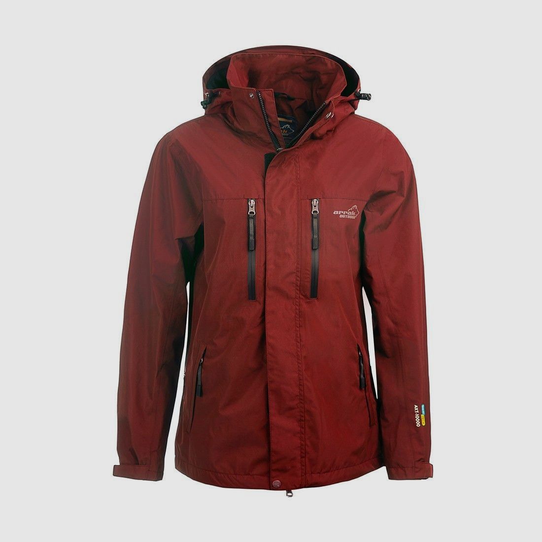 Arrak Outdoor Rain Jacket Men Dark Red - M