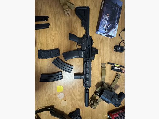 HK416 S-AEG FULLL METALL & Beretta M9 Greengas Full Metall 