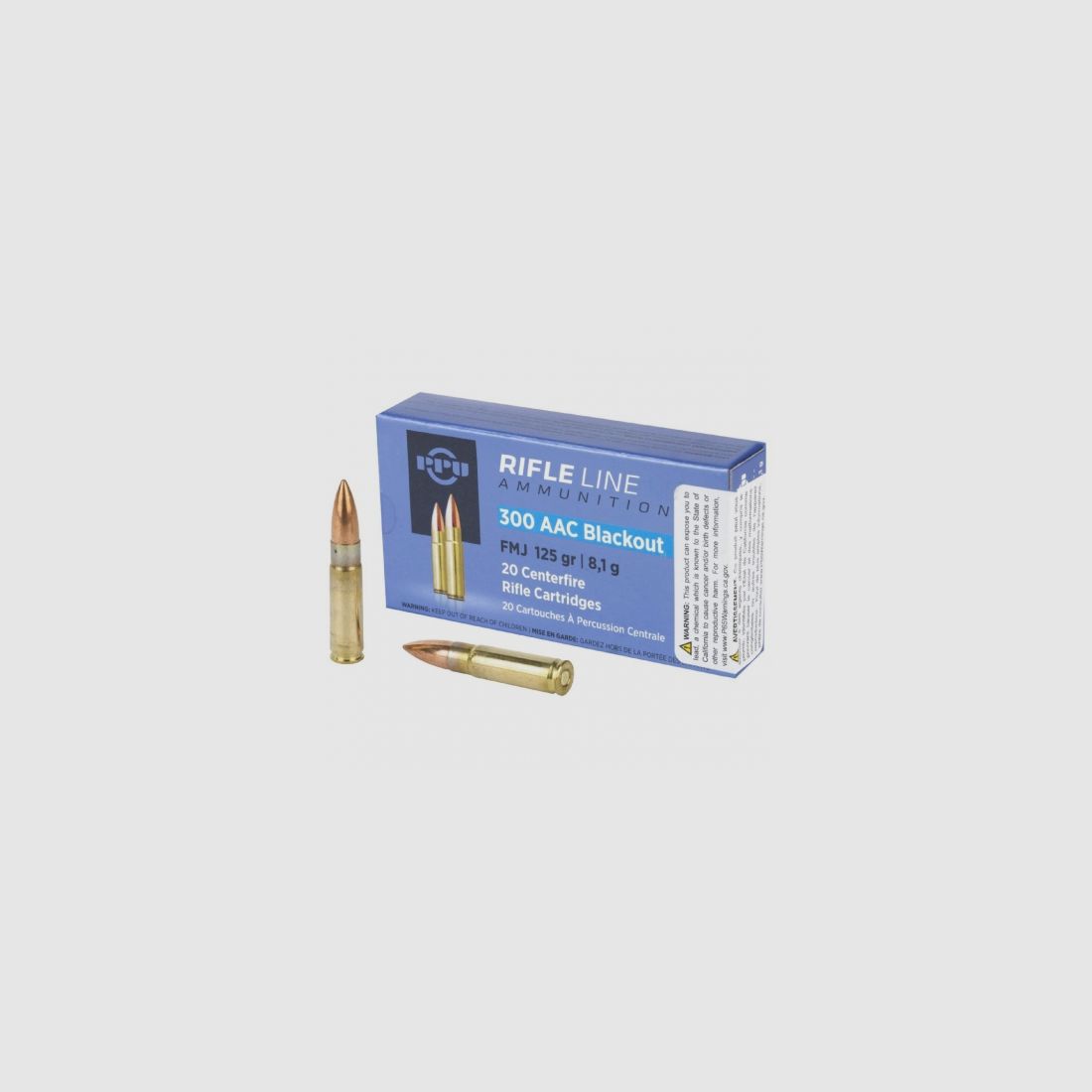 PPU 300 AAC BLACKOUT FMJ 125GR Munition, Bild 1 von 2