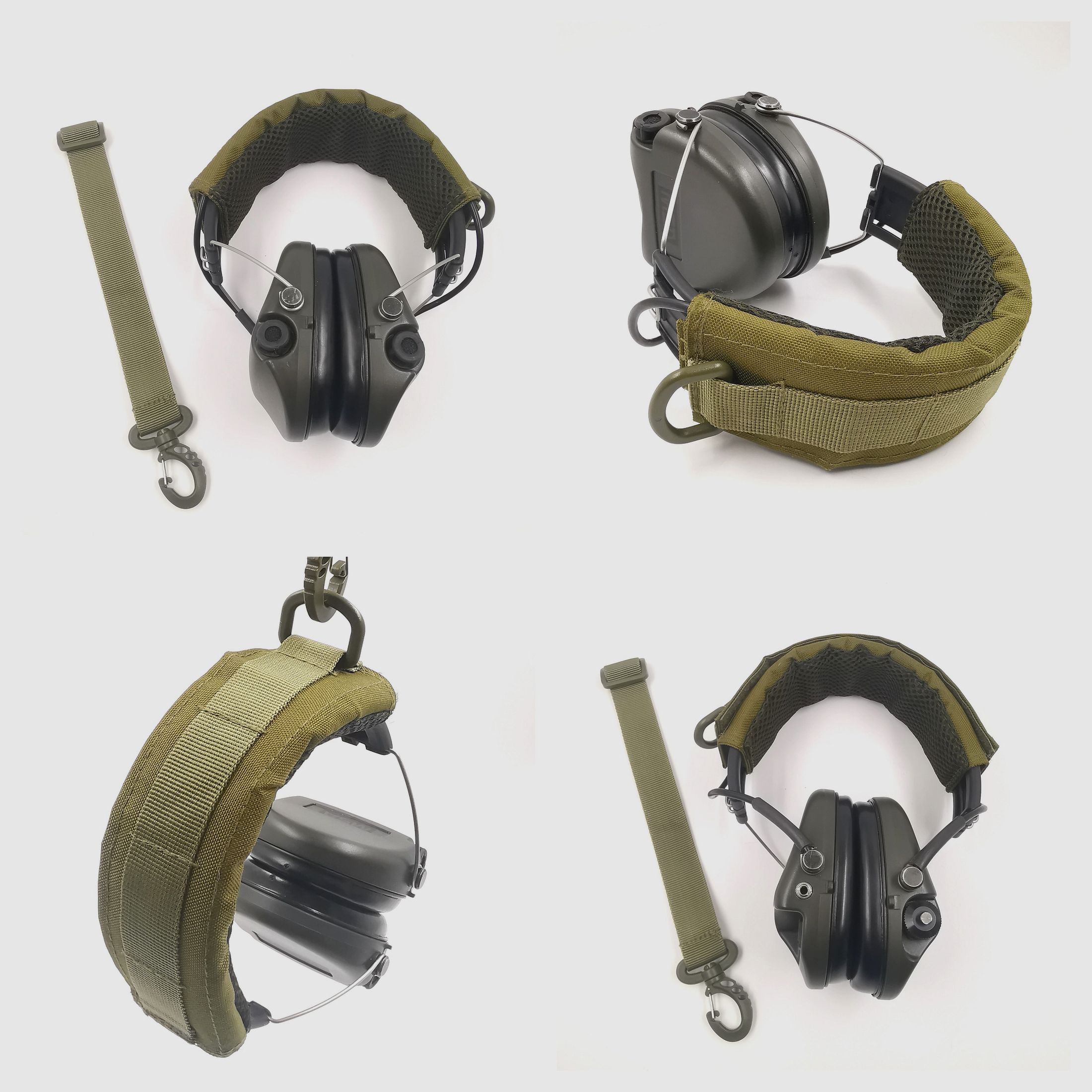 Headset Kopfhörer Abdeckung Schutz Molle BDS IPSC Jagd Sportschützen für Aktiv Gehörschutz sand oliv schwarz tarn