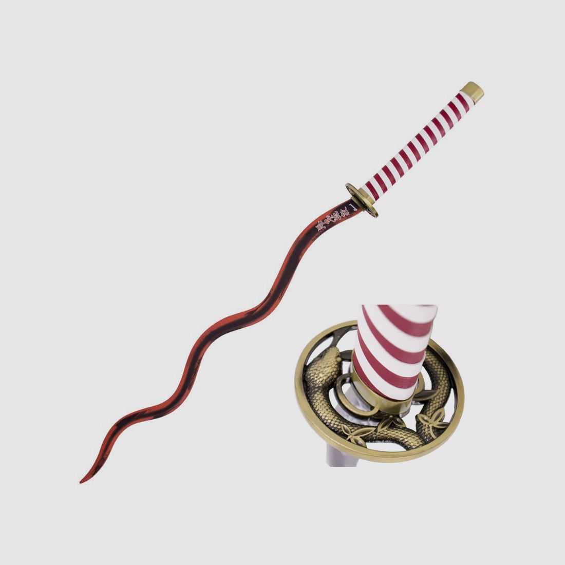 Katana Obanai Iguro con lama rossa