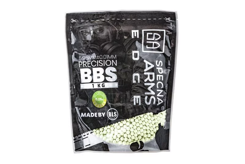 Specna Arms EDGE Tracer BIO 6 mm airsoft BBs, 0.25 g – 1 kg – green, image 4 of 4