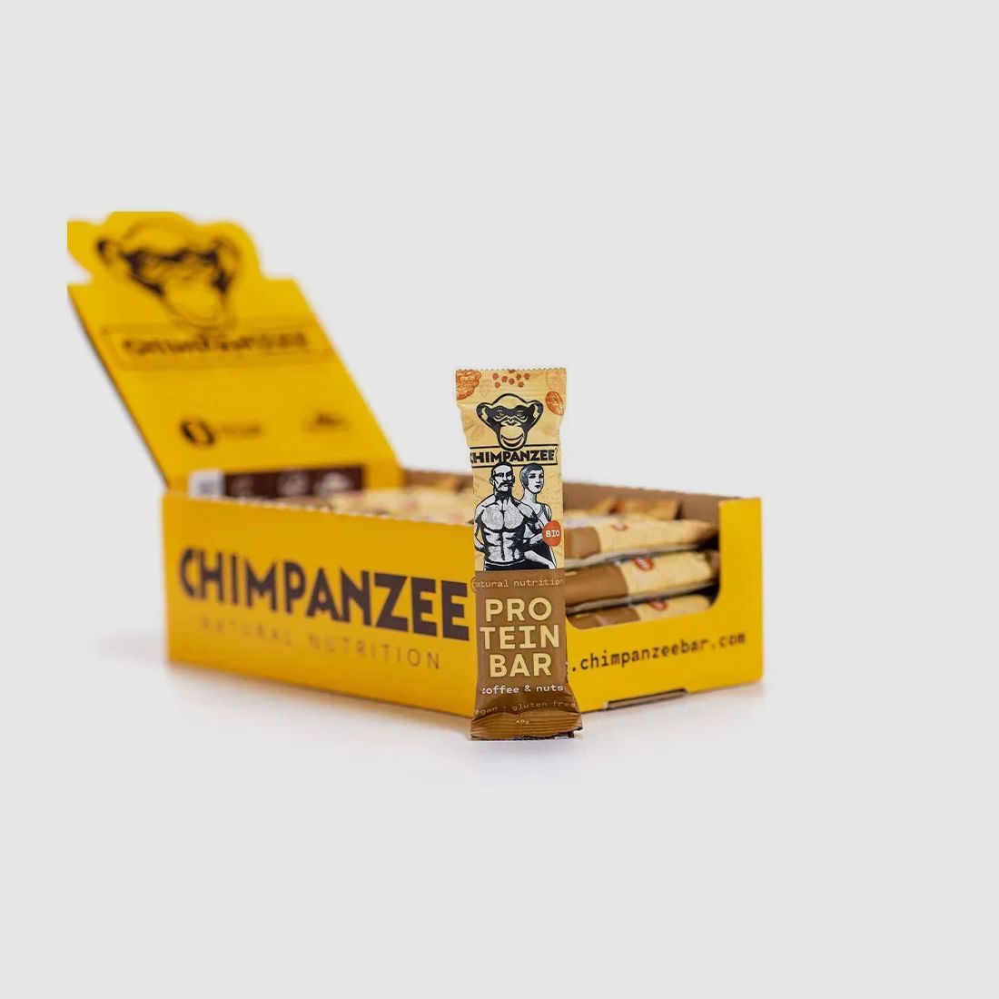 Chimpanzee Riegel Bio Protein Bar Kaffee Nüsse 20 Stück