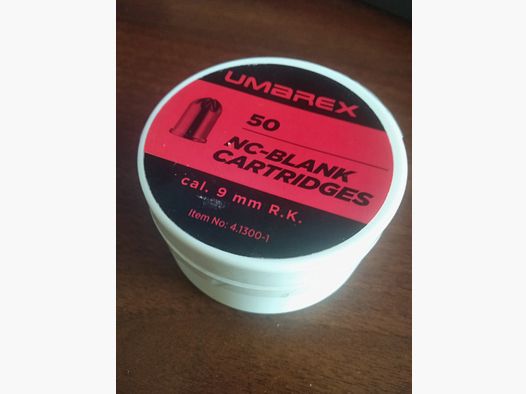 Verkaufe 60 Schuss 9mm R. K. Platzpatronen für Revolver Schreckschuss