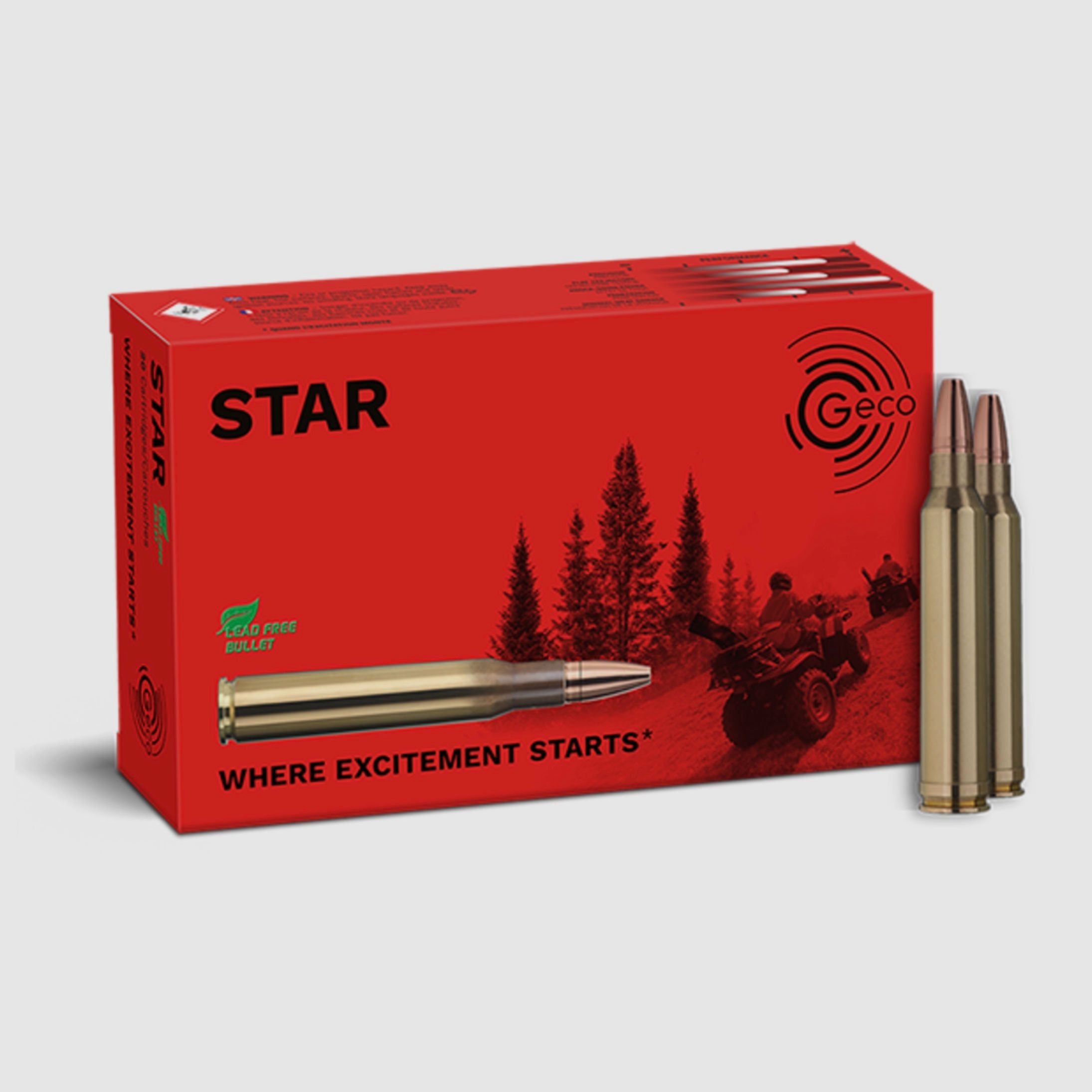 Geco Star 2413836 .300 Win. Mag. 10,7g 165grs. Proyectil de deformación sin plomo