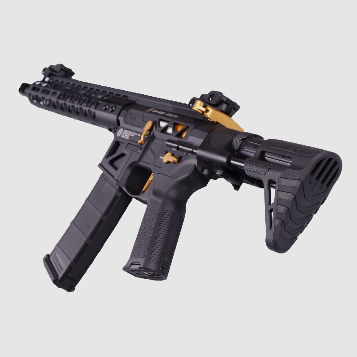 GP R15 FREYA ALPHA Full Skeleton PDW 13" gen.2 M-LOK Czarny/Złoty S-AEG Wolne od 18 lat -F- | Delta Armory