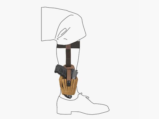 Vega Holster Ankle Holster in Leather and Elastic