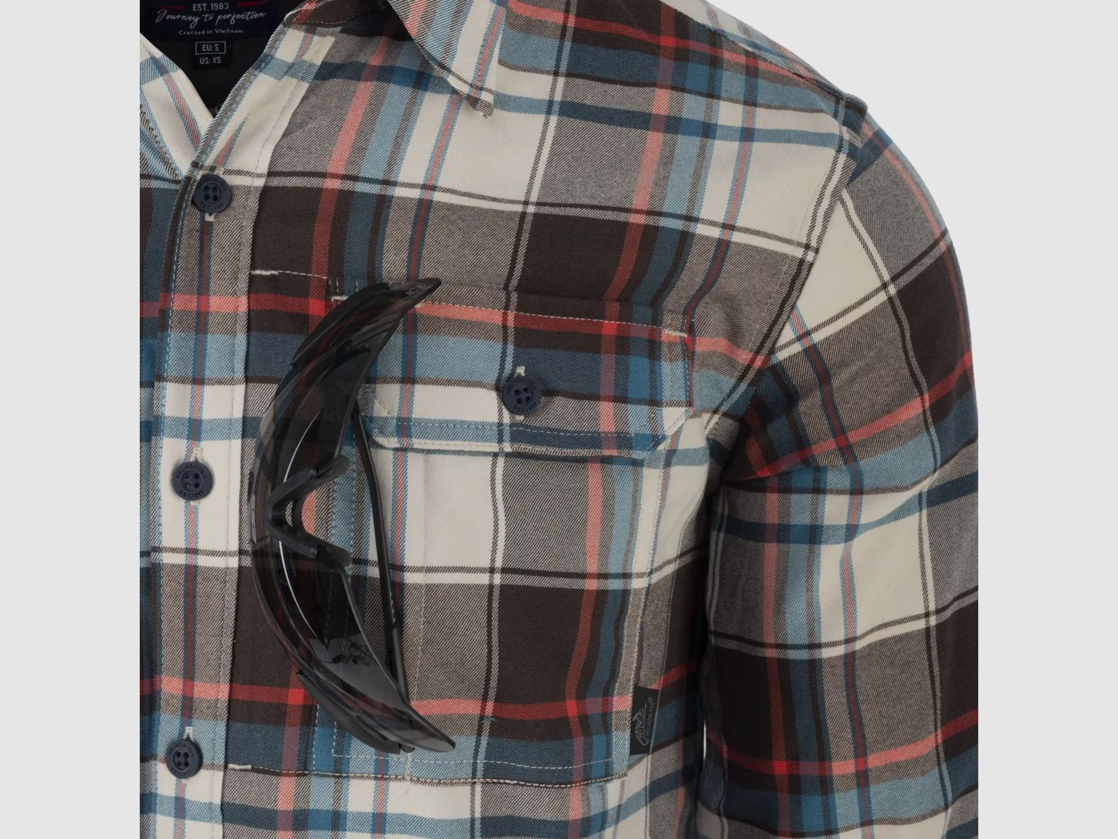 Greyman Shirt – nylon-Sorona®-mix (Foggy Meadow Plaid) – Helikon-Tex, afbeelding 7 van 8