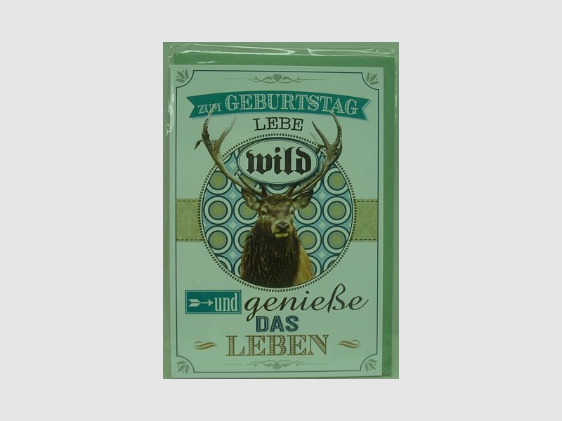 Geb.Karte Lebe Wild - genieße das Leben