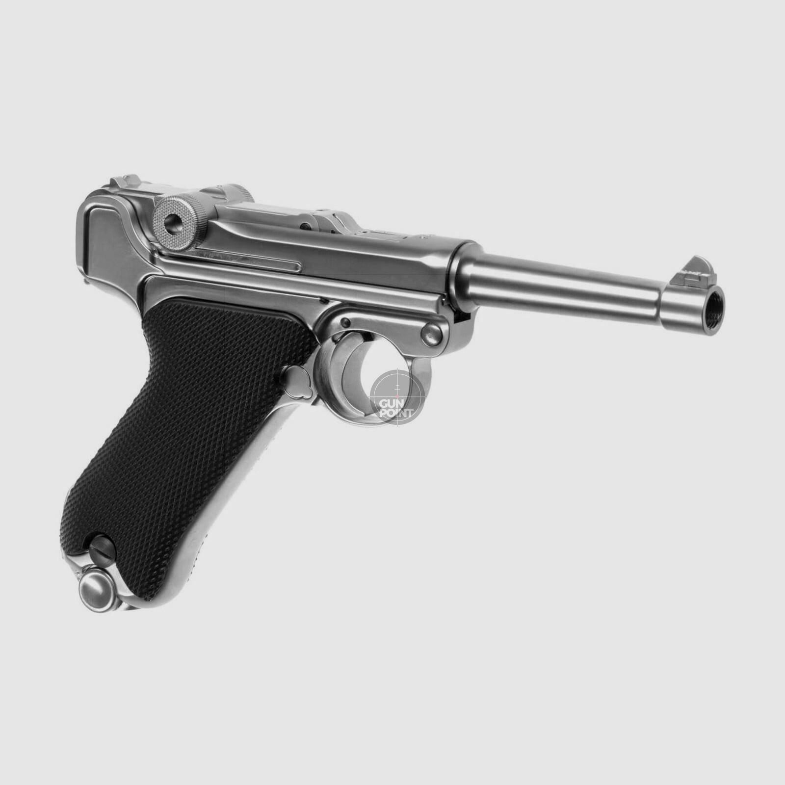 Softair - Pistole - WE P08 Full Metal GBB-Silver - ab 18, ber 0,5 Joule