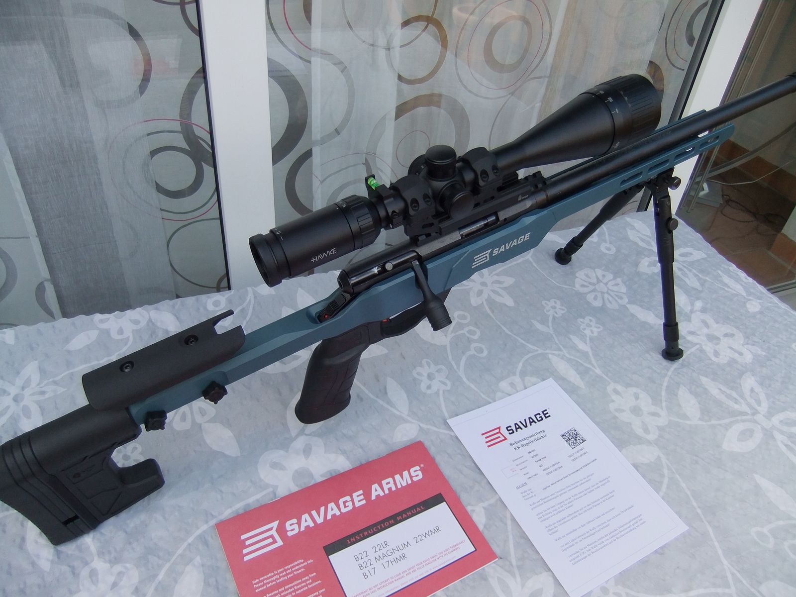 SAVAGE KK-Matchbüchse Mod. B22 PRECISION BLUE -18' .22lr Repetierer