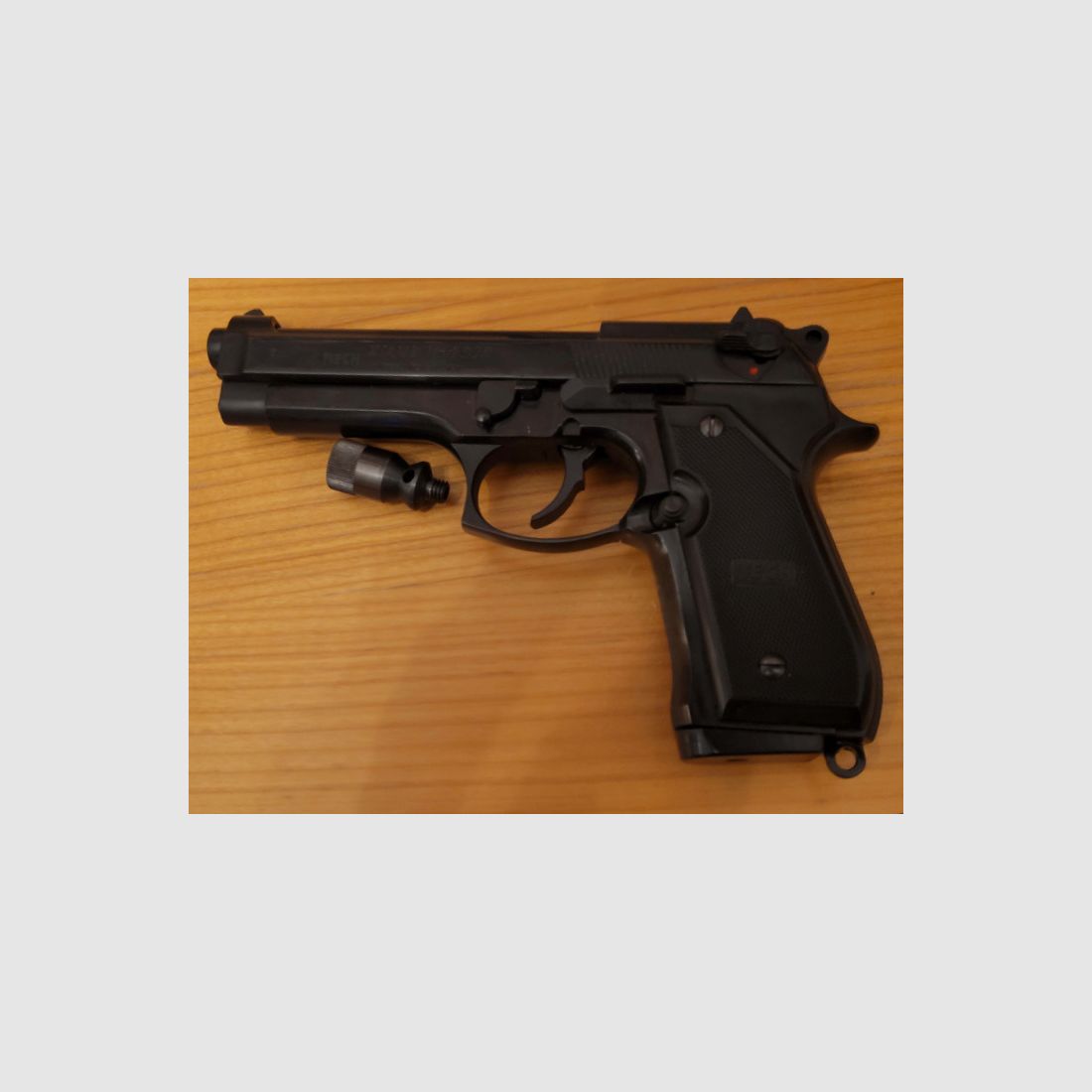 Reck Miami 92F PTB 488 pistola a salve nel calibro 9 mm P.A.K. (PTB 488) inclusa la valigetta Reck