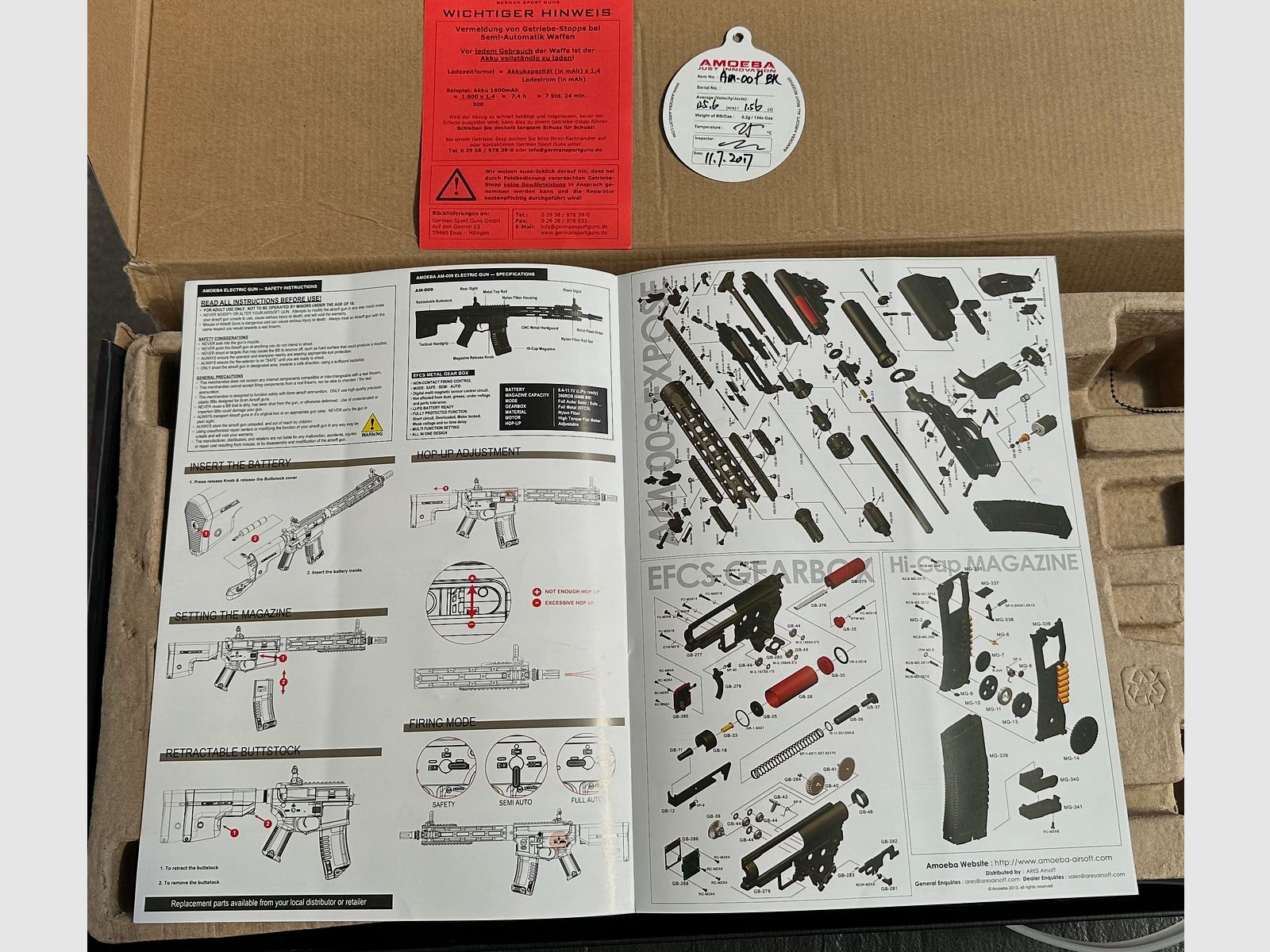 S-AEG complete set, like new (Ares Amoeba AM-009-BK)