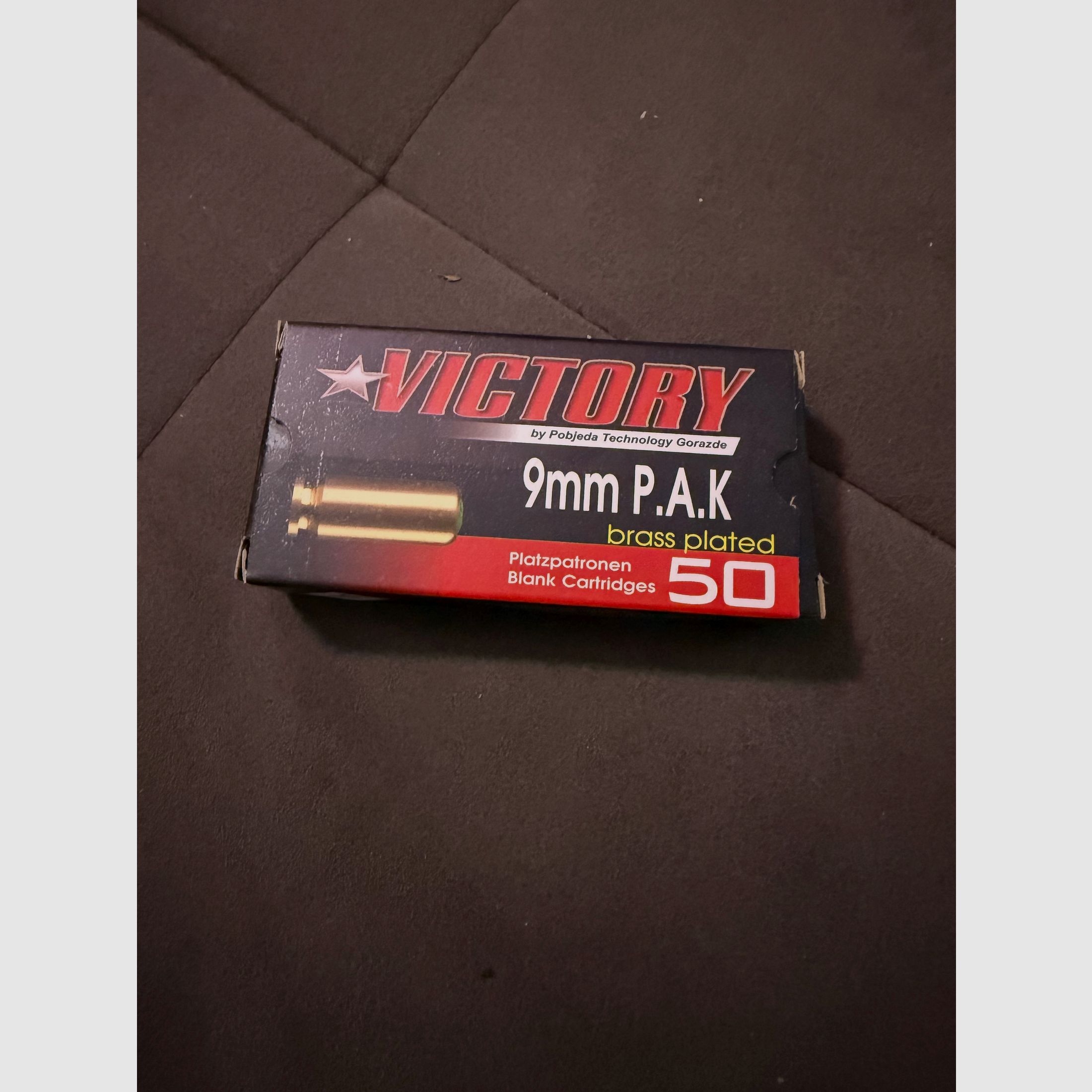 Pobjeda 9 mm P.A.K. Victory Brass Plated 50 cartuchos