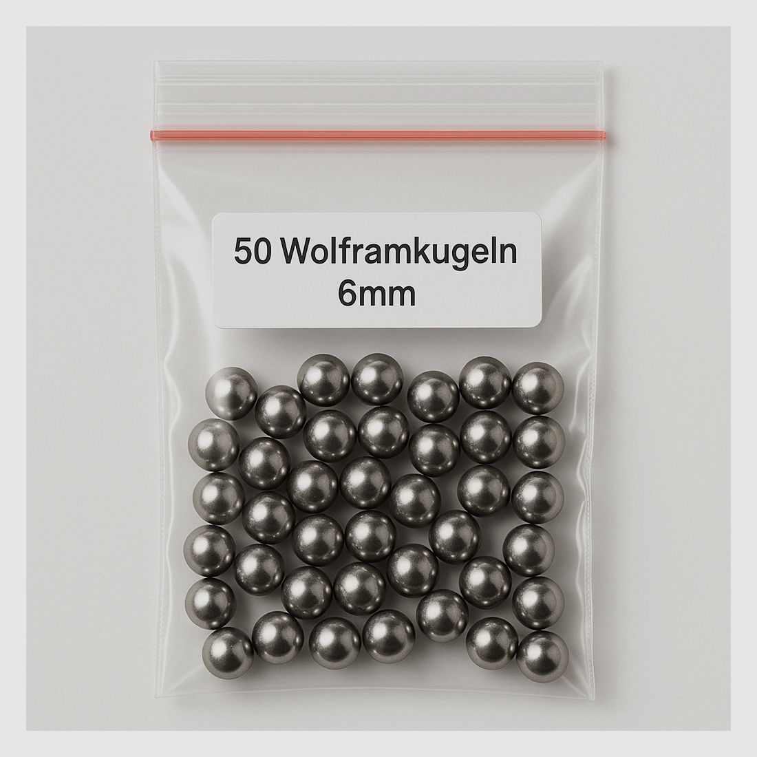 50x 6mm Wolframkugel (Tungsten, Hartmetall)