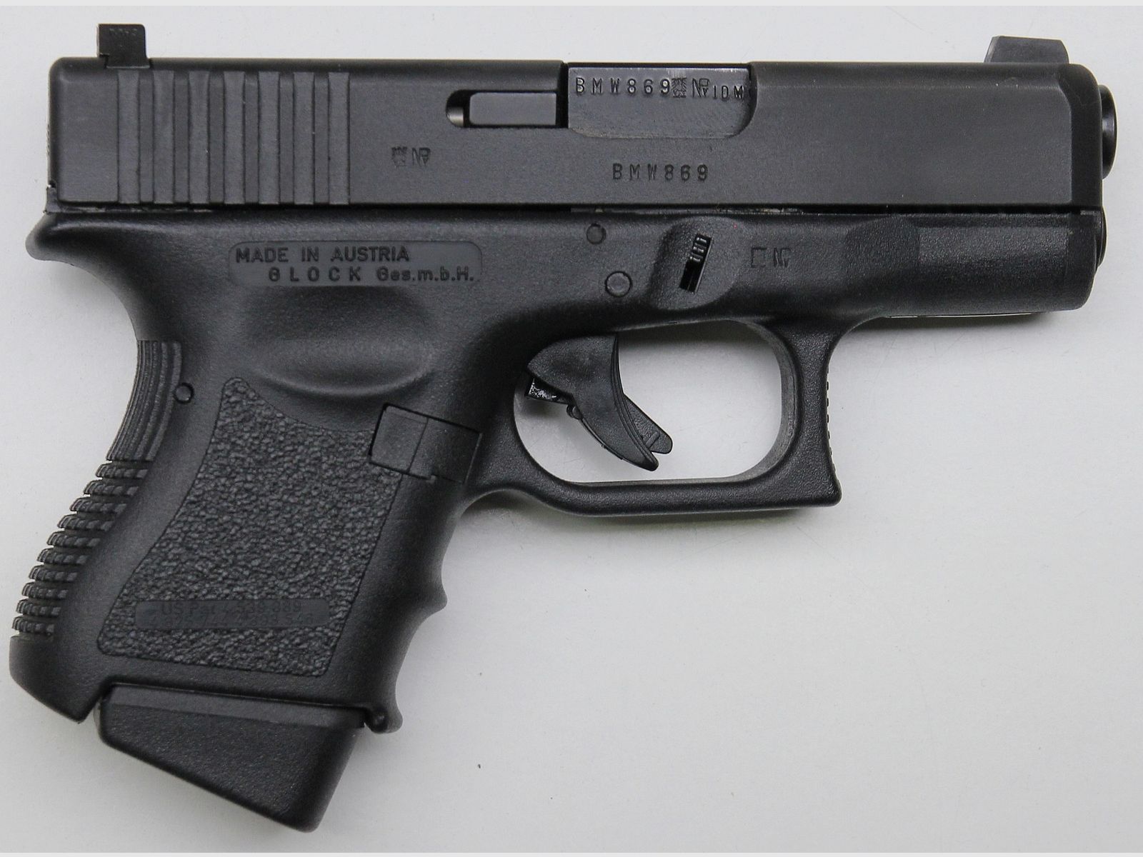 Glock 26 pistol caliber 9mm Luger