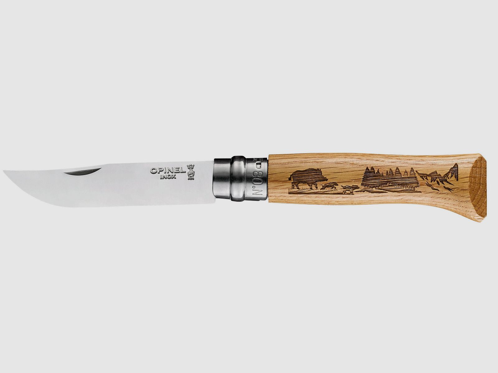 Opinel Messer No 08 Animalia Wildschwein