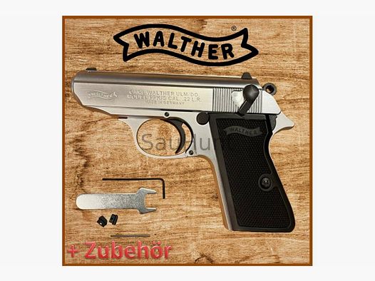 Pistole - Walther PPK/S - Kaliber .22 lfb.	 2. Magazin & weiteres Zubehör