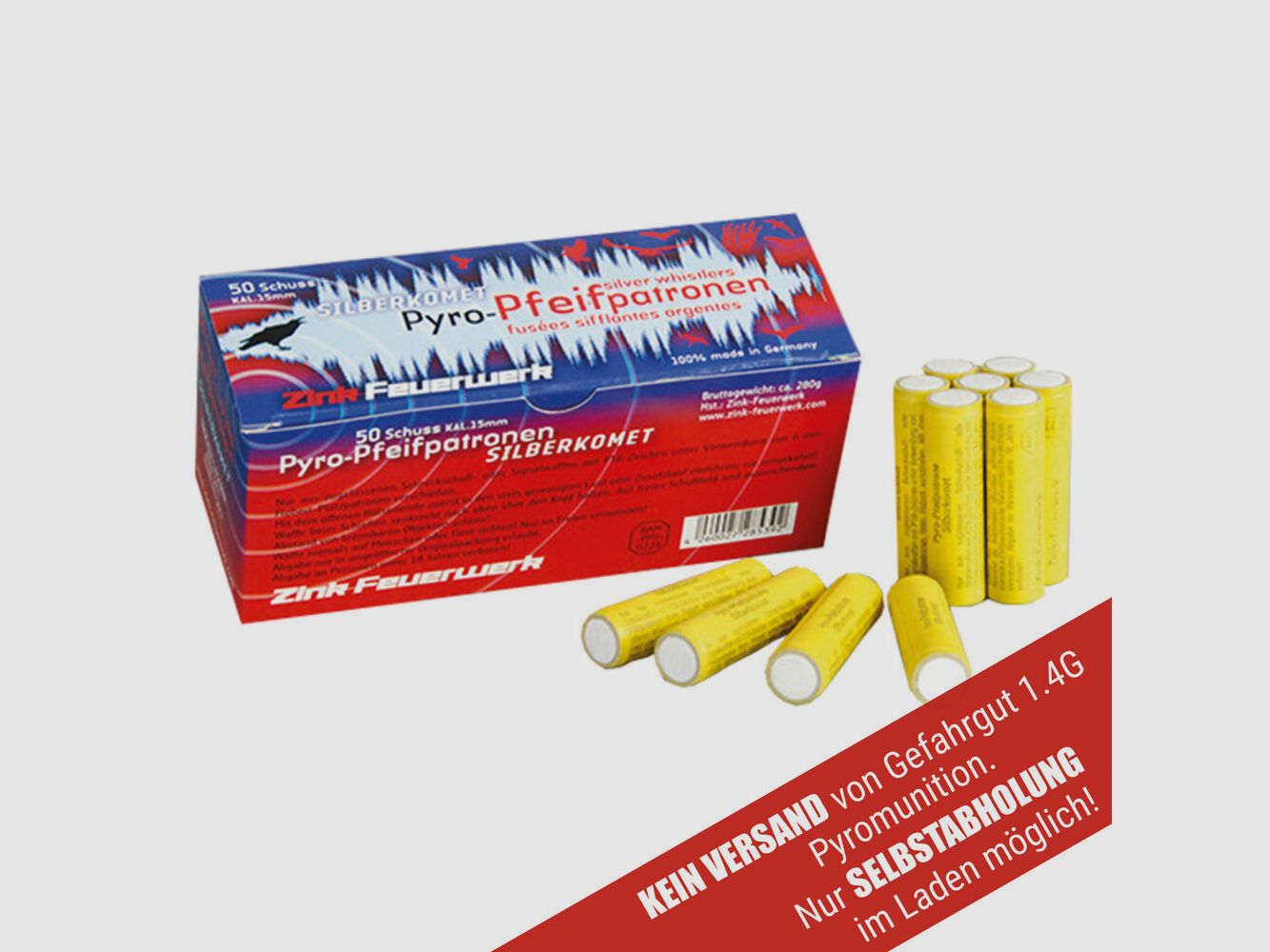 Zink Zink Pfeifpatronen Silberkomet