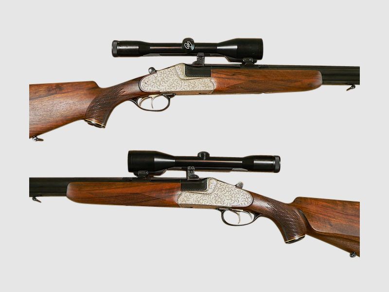 Fusil à deux coups Krieghoff, Ulm-Primus, Cal. 5,6x50 R Mag. - 16/70