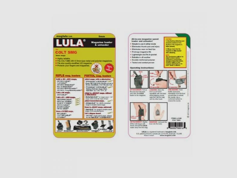 Maglula Colt SMG 9mm LULA Loader&Unloader