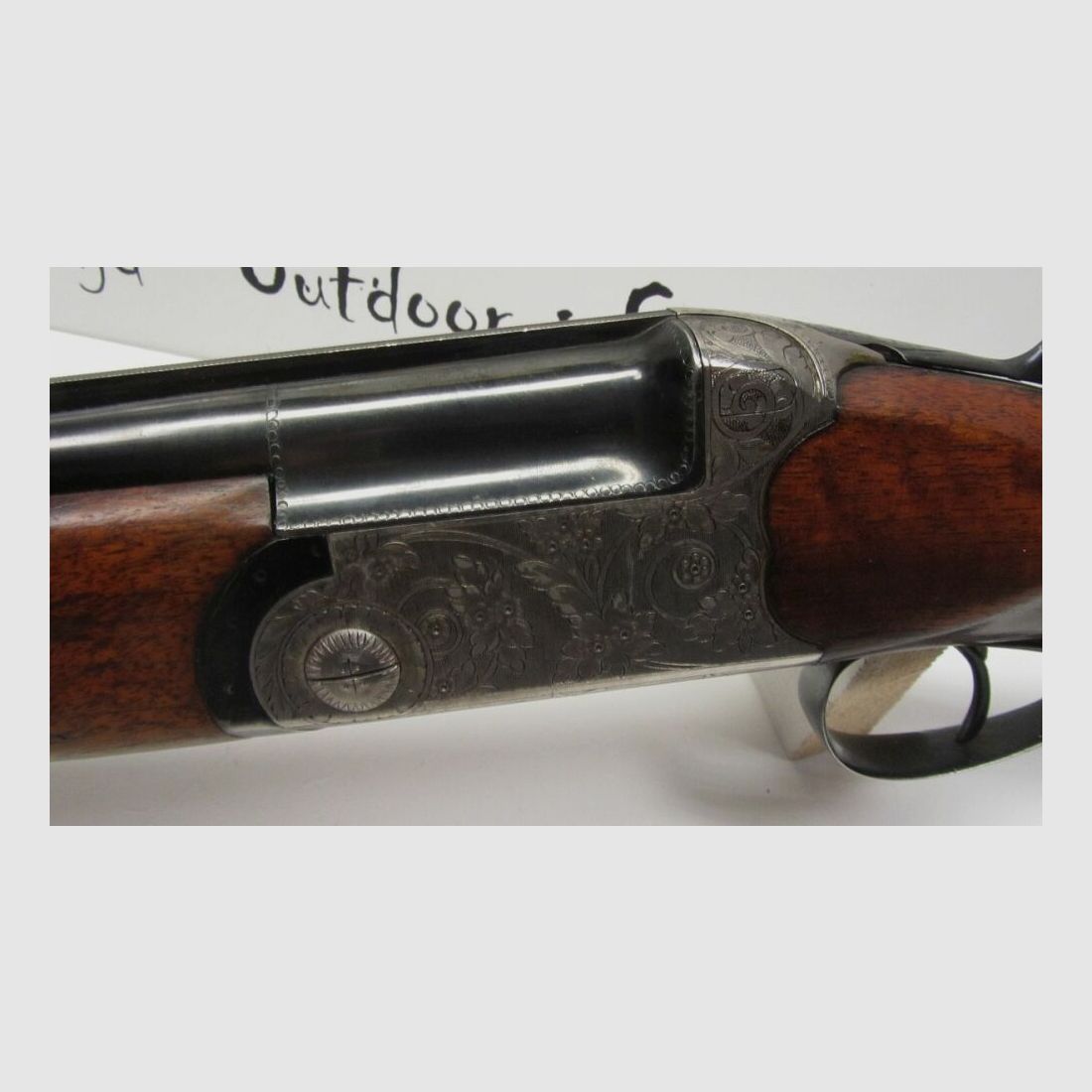 Bockdoppelflinte A.S.L. Italien Kal. 16/70, gravierte Basküle, Ejektor, Dop 16/70