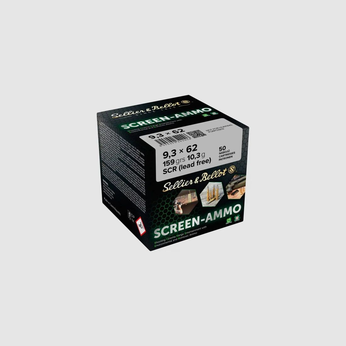 Sellier & Bellot 9,3x62 10,3g/159GR SCR (Screen-Ammo) 50 cartouches