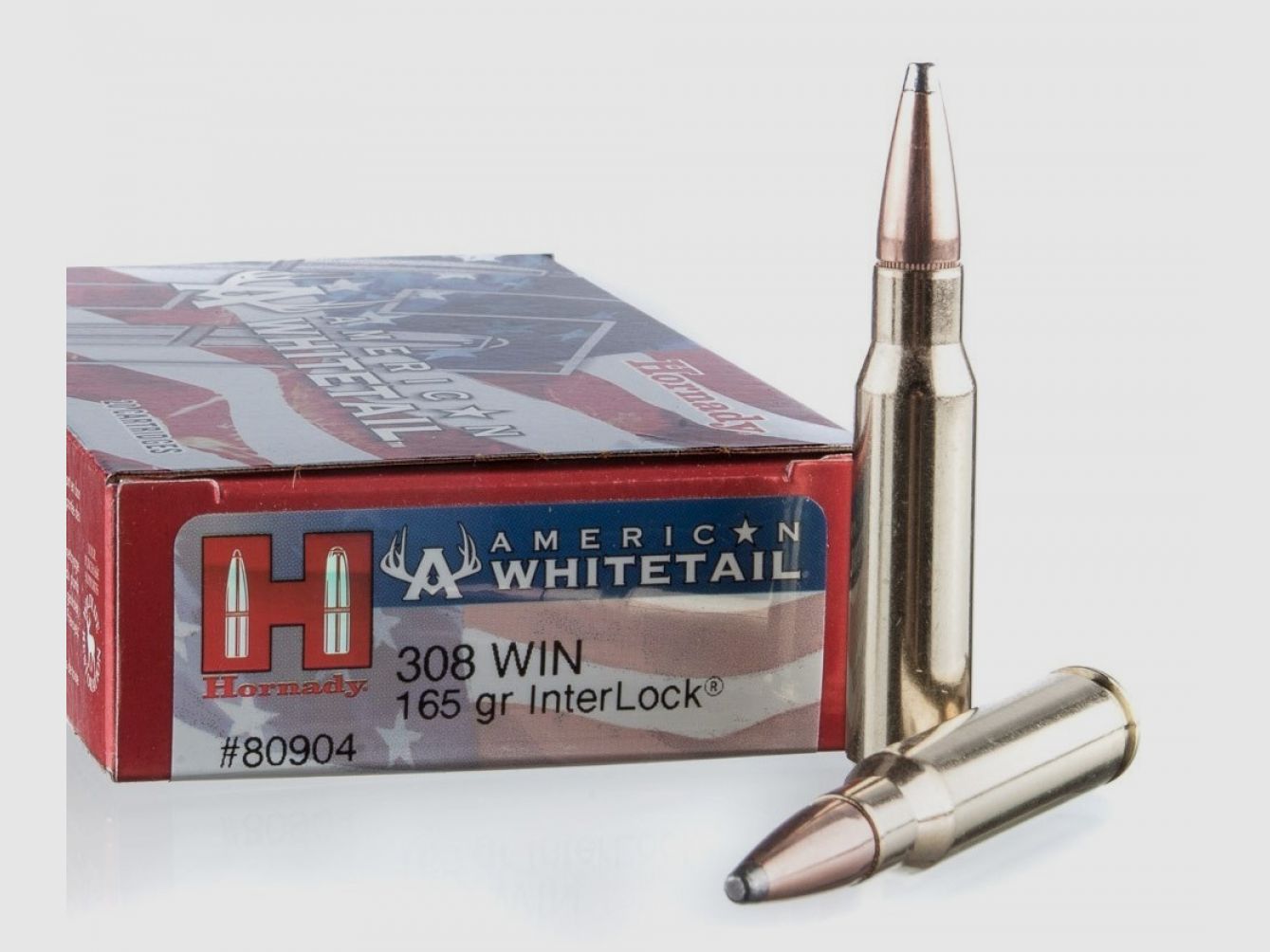 .308 Win, American Whitetail, Interlock 10,69 g / 165 gr